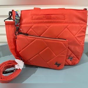 🍒🍊 NWT Lug Tenor 2pc Crossbody Bag in Fruit Punch 🍊🍒